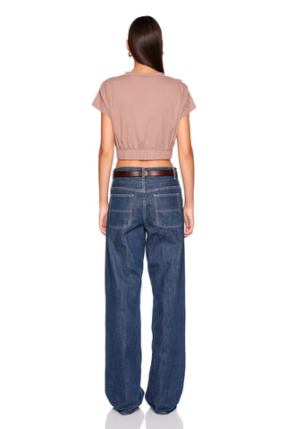 Short Sleeve Gathered Top