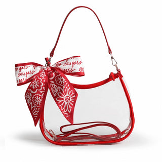 Houston Cougars Sara Clear Purse with Skinny Scarf – Large Stadium Bag