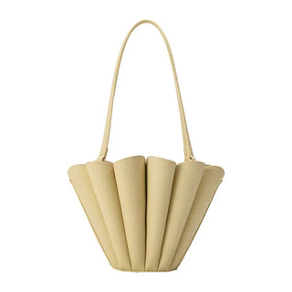 Shellie Yellow Recycled Vegan Leather Shoulder Bag