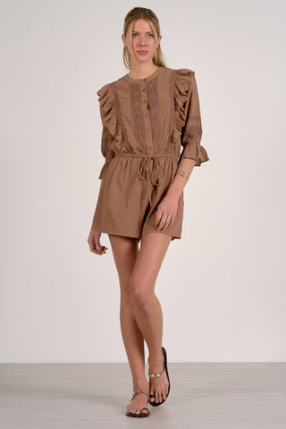 Ruffle Sleeve Romper