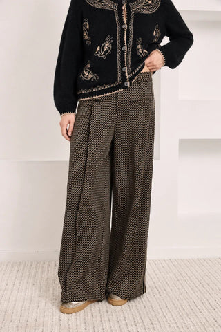 Jacquard Pleated Trousers