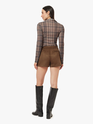 Vegan Suede Micro Mini Shorts