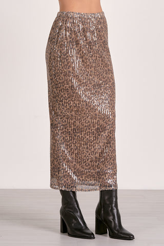 Cheetah Sequin Skirt