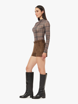 Vegan Suede Micro Mini Shorts