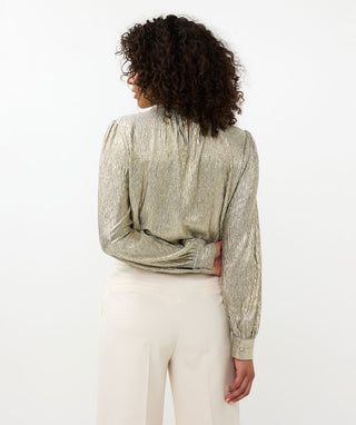 Blouse Fancy Foil Plisse