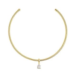 Pear Cut Necklace Cuff