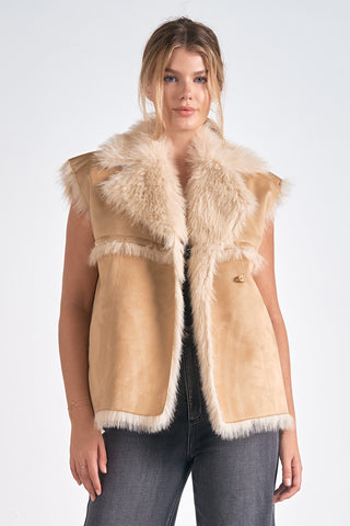 Vest Long Faux Fur