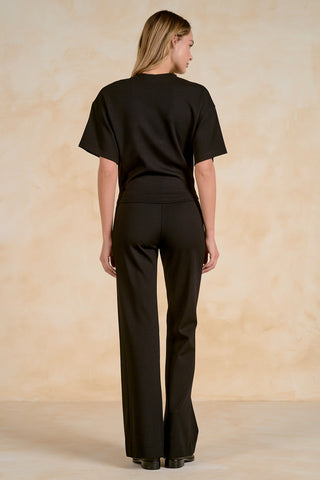 Boxy Elastic Waist Top