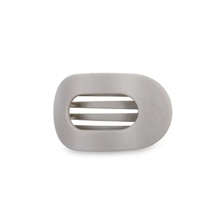 Round Flat Hair Clip | Small | Silver Flames