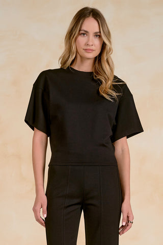 Boxy Elastic Waist Top