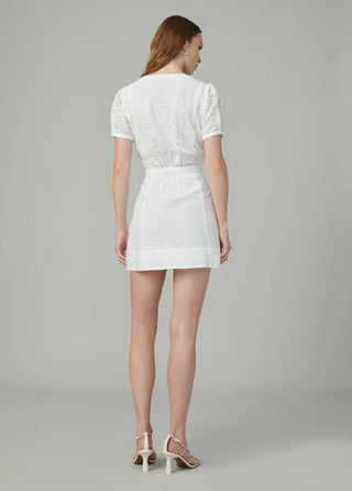 The Halle Eyelet Mini Dress