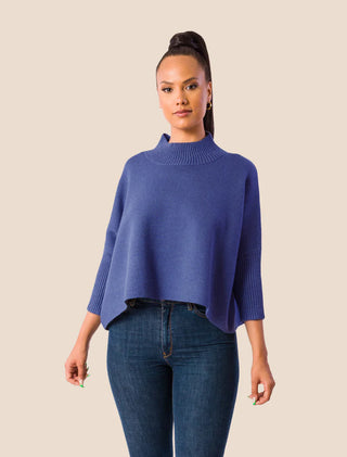 Aja Sweater Blue Melange