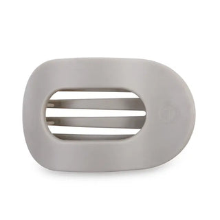 Round Flat Hair Clip | Large | Silver Flames