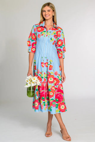 Carter Dress in Poppy Patch Blueberry