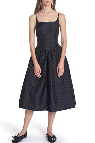 Valentina Dress in Black Dots