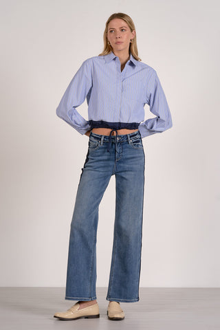 Button Down Top with Tie Waist