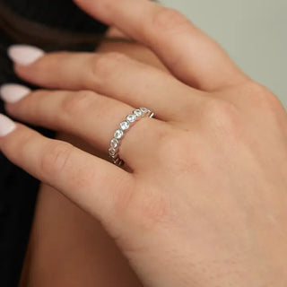 Demi-Fine Silver Tennis Ring
