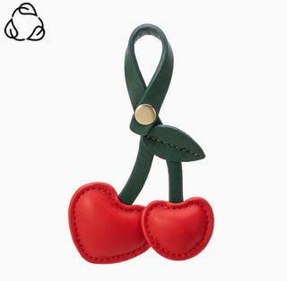Cherry Red Recycled Vegan Bag Charm
