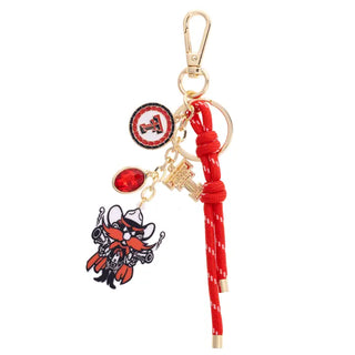 Texas Tech Red Raiders Cluster Bag Charm in Red