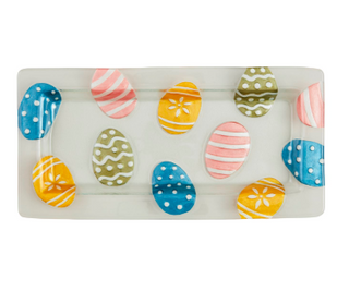 Easter Egg Glass Platter