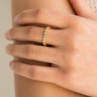 18K Gold Tennis Ring