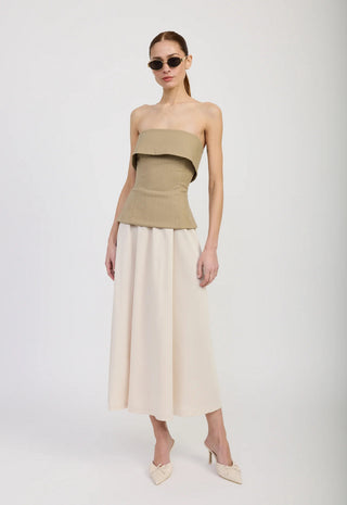 Arden Mixed Media Midi Dress