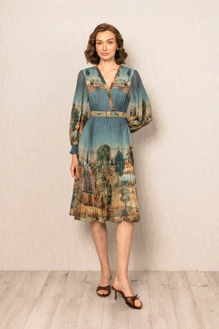 Evora Pleated Dress