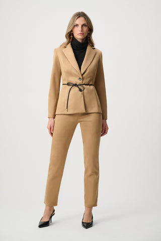 Scuba Suede Tie-Belt Blazer