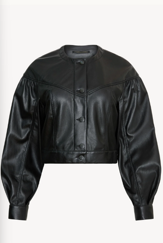 Sabrina Jacket in Black Vegan Leather