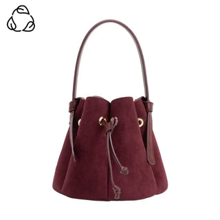 Laguna Mini Burgundy Recycled Vegan Suede Top Handle Bag