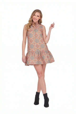 High Neck Trim Dress