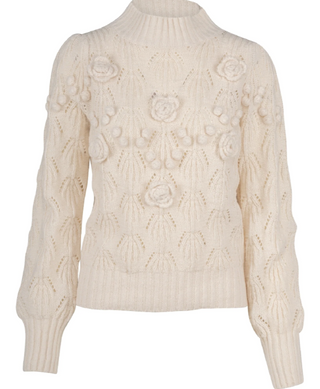 Flower Applique Sweater