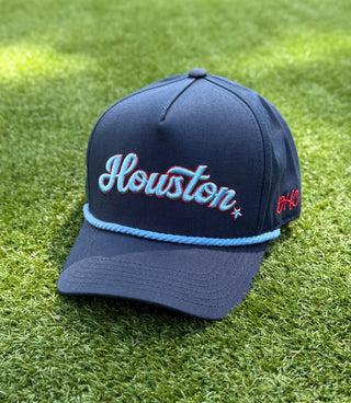 Hometown Sky Blue| Navy with Sky Blue Rope Premium Pre-Curved Snapback Standard