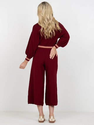 Teddy Crop Trouser Merlot