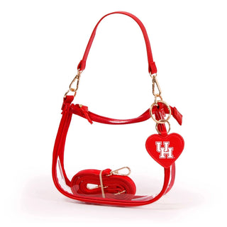Houston Cougars Clara Clear Purse – Stadium Bag with Heart Charm