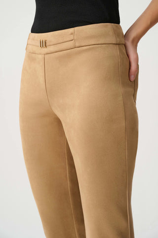 Scuba Suede Slim-Fit Pull-On Pants