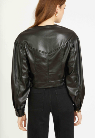 Sabrina Jacket in Black Vegan Leather