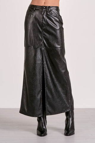 Midi Skirt with Front Slit