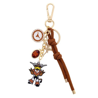 Texas Longhorns Cluster Bag Charm in Burnt Orange