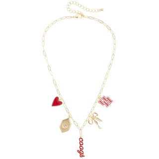 Houston Cougars Paper Clip Charm Collector Necklace