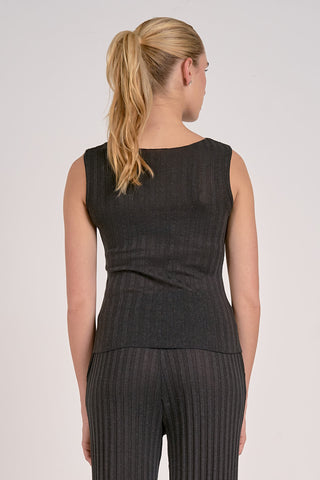 Crewneck Sleeveless Tank Top