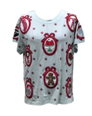 Light Blue Christmas Wallpaper Tee