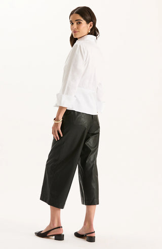 Payton Vegan Leather Cropped Pant