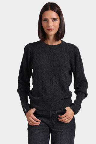 Cashmere Blousant Sleeve Crew Neck Pullover