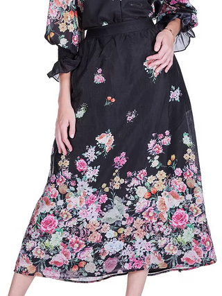 Maxi Skirt Bloom Noir