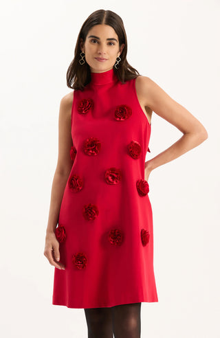 Cleo Ponte Satin Trim Dress