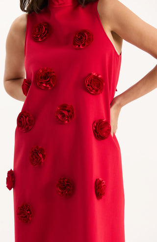 Cleo Ponte Satin Trim Dress