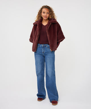 Poncho Coat Fake Fur