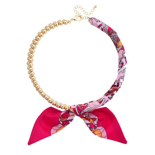 Cassie Ball Bead Scarf Necklace