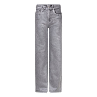 Trousers Straight Metallic